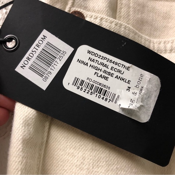 Rag & Bone Nina High Rise Ankle Flare Denim Jeans - Picture 7 of 13